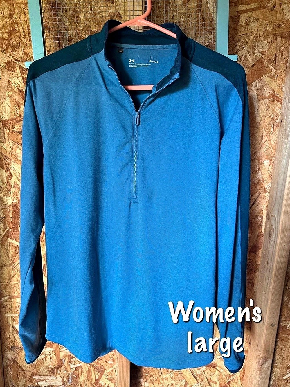 Under Armour Women's Blue Half-Zip Size Large